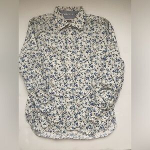 Joseph Abboud - Long Sleeve (patterned) Button Down, Blue/Gray Flowers